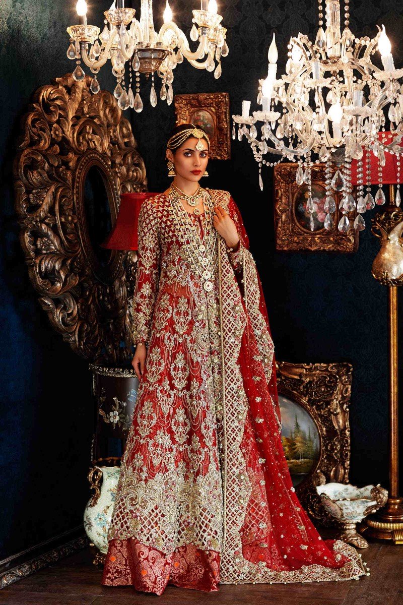 Bridal outfit in red for that special day 15