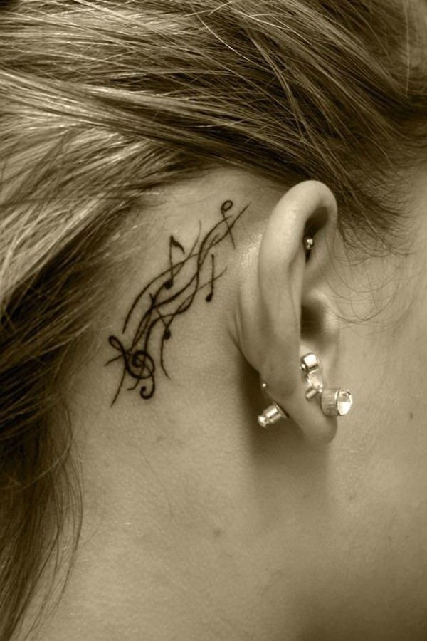 Best tattoo Design Hehind Ear 15