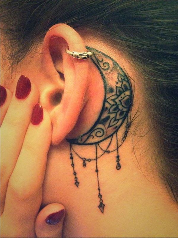 Best tattoo Design Hehind Ear 16