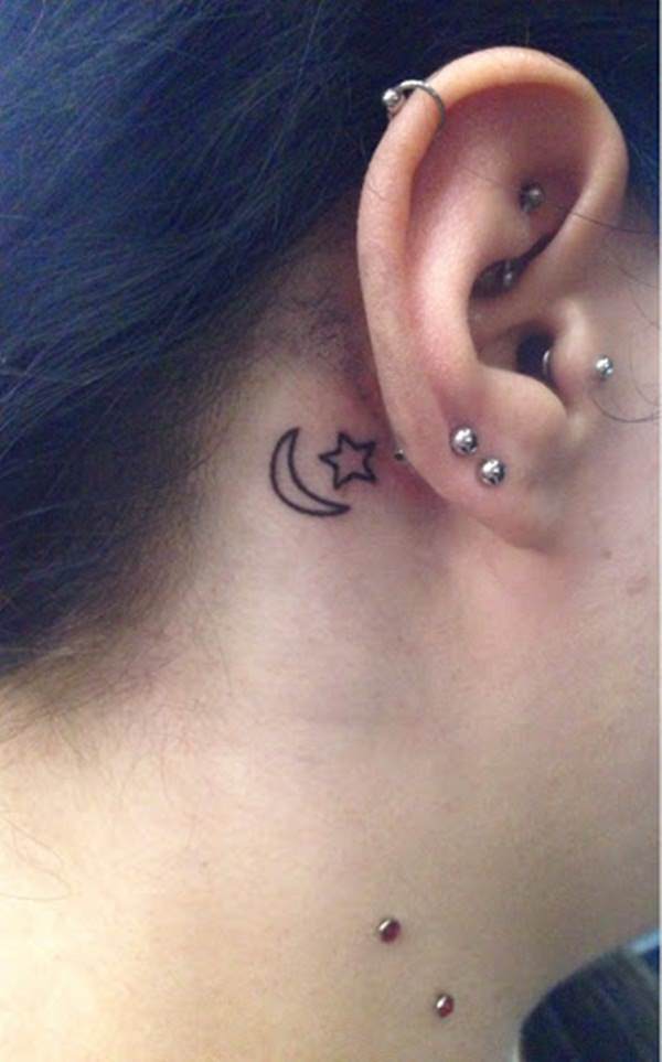 Best tattoo Design Hehind Ear 17